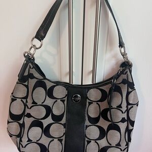 Coach Stylish Black and Gray Designer Women's Bag